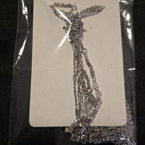 Elegant Silver Layered Necklace